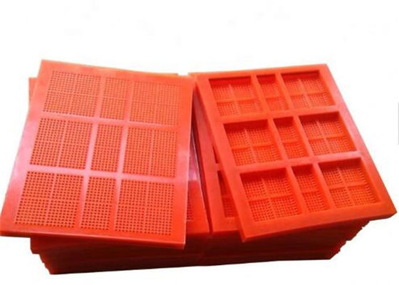 Polyurethane Dewatering Screen Panel with Steel Frame and Polyurethane Surface, 30mm-50mm Thickness, 0.1mm-2.5mm Hole Width
