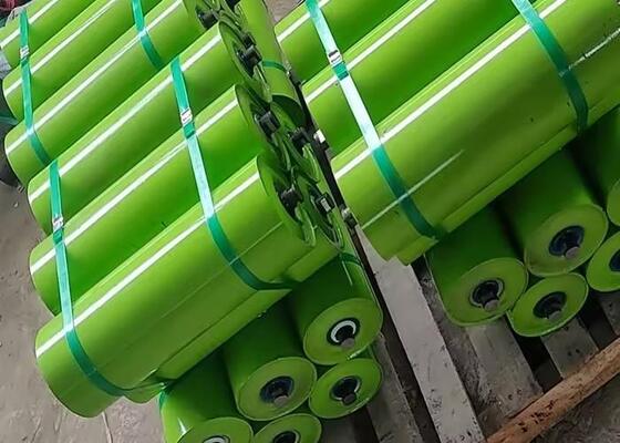 Mine Conveyor Self-Cleaning Rubber Disc Support Roller