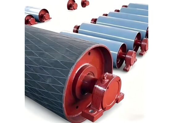 Conveyor Belt Return Idler Rubber Ring Long Service Life Quarry Conveyor Use