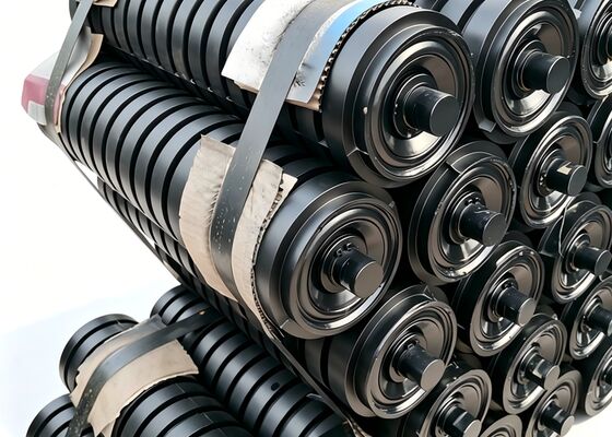 Impact Resistant Rubber Disc Conveyor Roller for Mine Site