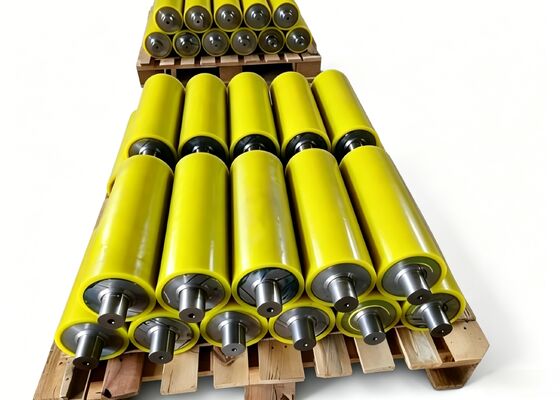 Wet Material Anti-Stick Rubber Disc Return Idler Roller