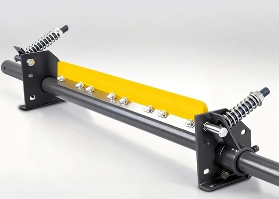 Conveyor Belt PU Scraper with Alloy Steel Holder Bulk Material Conveyor Cleaning