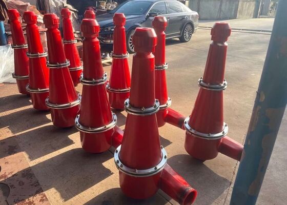 High Density PU Lined Hydrocyclone For Copper Ore Slurry Separation And Grading