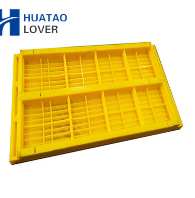 305mm Width Modular Dewatering Vibrating Screen Panel with Steel Frame and Polyurethane Surface for Sand and Gravel