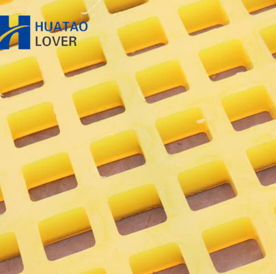 40mm Thickness Square Aperture Polyurethane Screen Mat with Embedded Steel Frame for Mining
