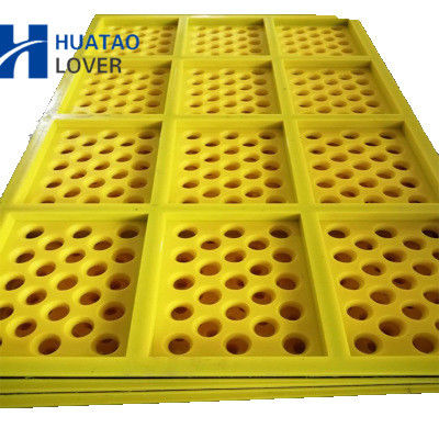 Round Aperture Customized Hole Type Polyurethane Screen Mat with Embedded Steel Frame for Mining