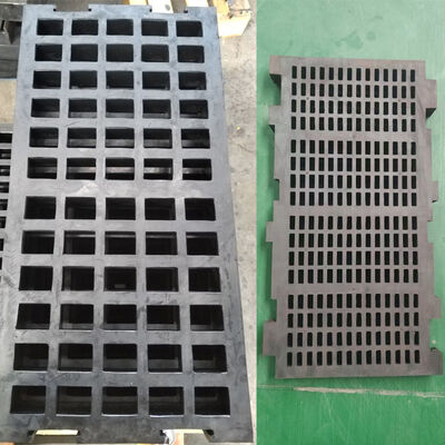 HUATAO لوحة غربال مطاطية مضادة للانسداد بسمك 30 مم 305 × 305 مم صلابة الشاطئ 40-60 لتجفيف الفحم